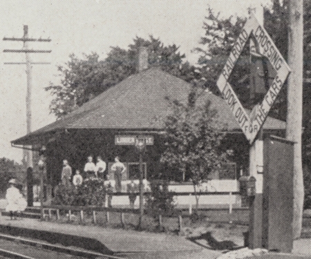 1901 Train Depot Crossing Sign