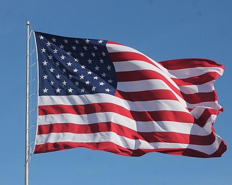 American_Flag_Waving_on_a_Flag_Pole